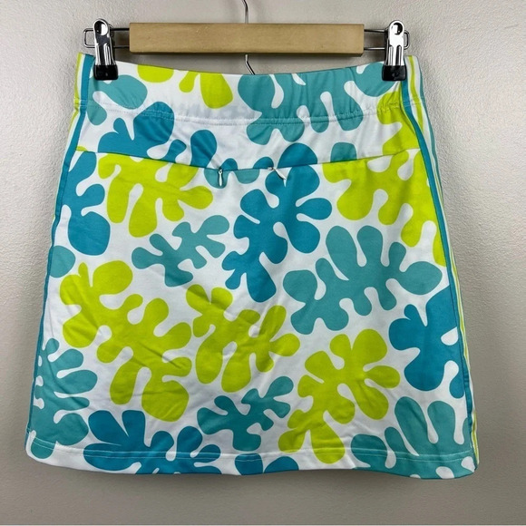 Gretchen Scott Skippy Skort Skirt Size Shrimp XXS Floral Stretch Travel Casual - Picture 2 of 9